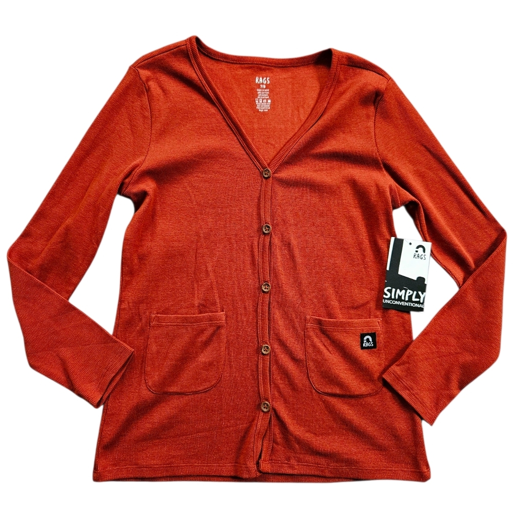 New! Rags 7/8 Essentials Button Cardigan